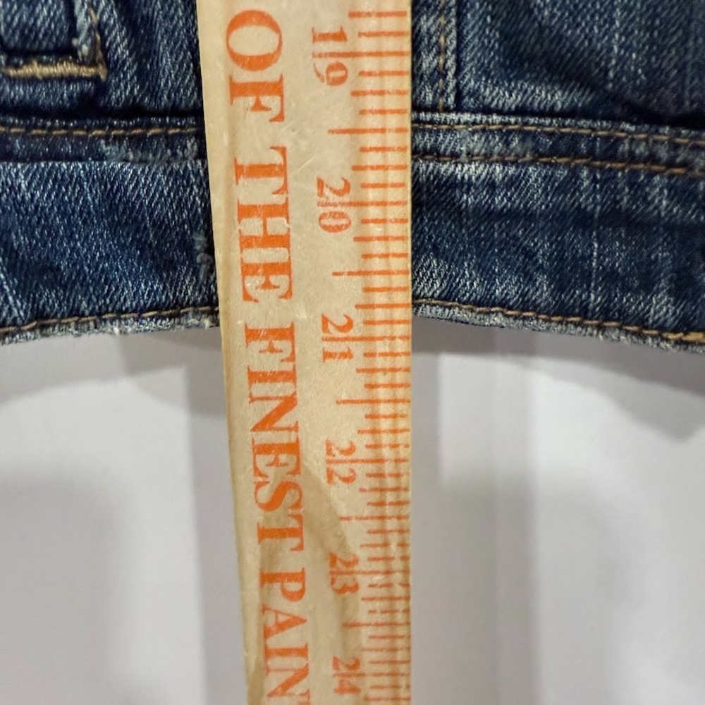 VTG Y2K American Eagle Jean Jacket Womens Small Blue Denim Button Front Trucker - Picture 4 of 5